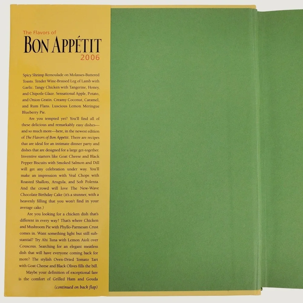 The Flavors of Bon Appetit 2006 Hardcover Cookbook 200 Recipes Conde Nast Books